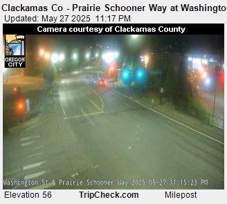 Traffic Cam Clackamas Co - Prairie Schooner Way at Washington St